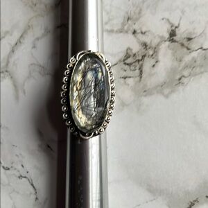 Rutilated quartz ring